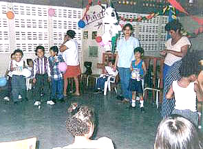 Kids with pinata